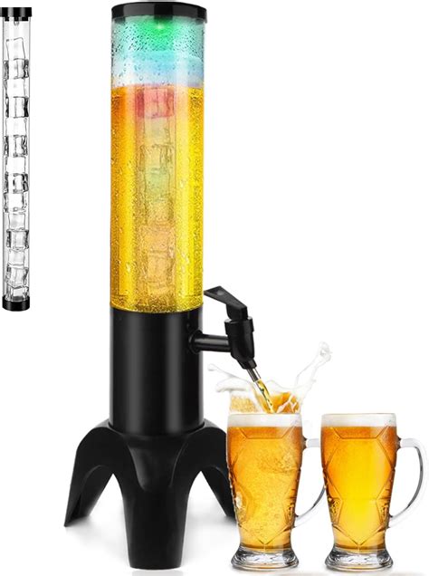 Amazon Beer Tower L Led With Ice Tube Easy Pour Tap Mimosa