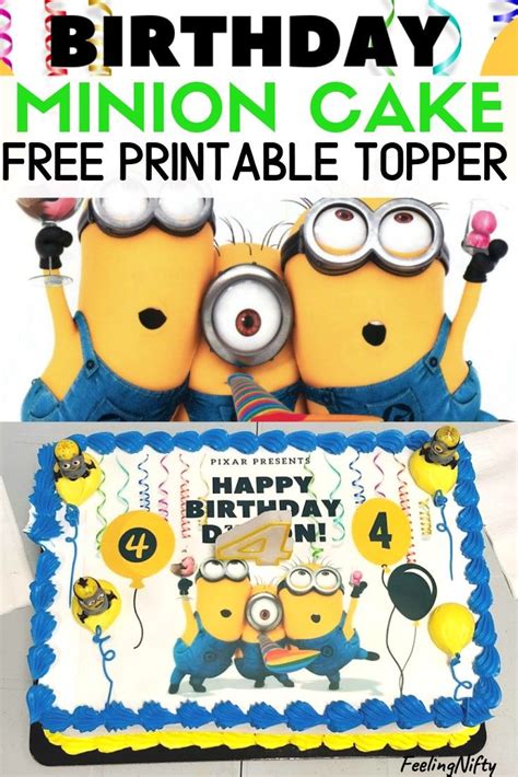 Paper Party Supplies Minions Birthday Party Decor Cake Topper Party