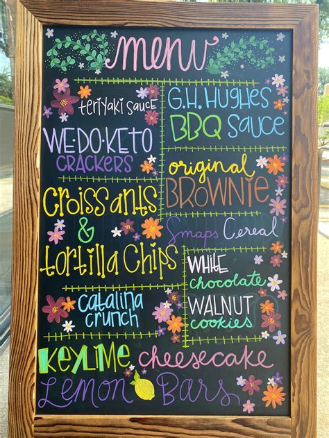 Custom Chalkboard Menu Designs By NightShiftwithEmily Etsy