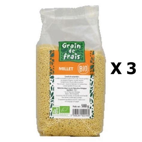 Lot X Millet D Cortiqu Bio Grain De Frais Paquet G