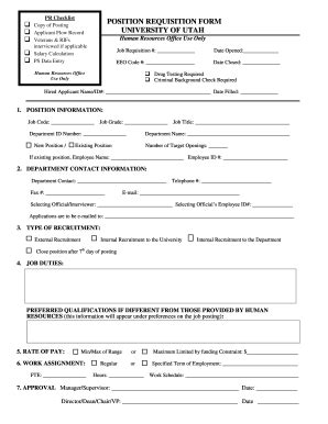 Free Job Requisition Template PRINTABLE TEMPLATES