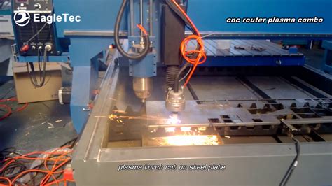 Cnc Router Plasma Combo Machine Cut On Wood And Steel Work Show Video Youtube