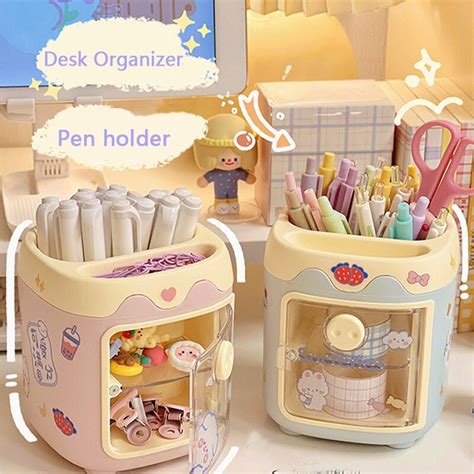 Pot Crayons Kawaii Pig Pen Porte Pinceau Conteneur De Rangement De