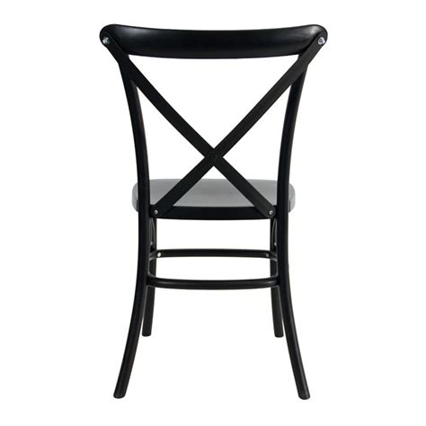 Resin Cross Back Bentwood Chair In Black Cafe Chairs Melbourne