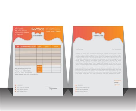 Premium Vector Business Letterhead And Invoice Design Template