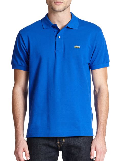 Lyst Lacoste Classic Pique Polo In Blue For Men