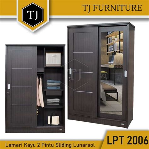 Promo Lunarsol Lemari Pakaian Lemari Baju Minimalis 2 Pintu Sliding