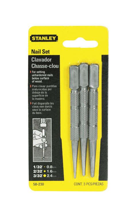 Stanley 3 Pc Nail Set 4 In Ace Hardware