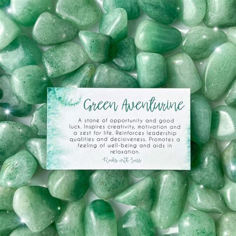 Aventurine Tumbled Pocket Stone Etsy Crystal Healing Stones Green