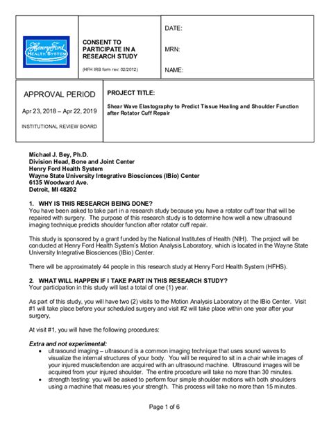 Fillable Online Irb Informed Consent Fax Email Print Pdffiller