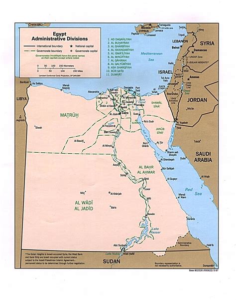 Administrative divisions map of Egypt. Egypt administrative divisions map | Vidiani.com | Maps ...