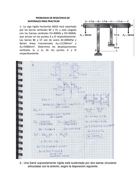 Problemas De Resistencia De Materiales Para Practicar