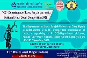 1st CCI Department Of Laws Panjab University National Moot Court