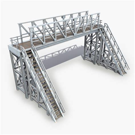 Pedestrian Bridge 3d Model 34 3ds Fbx Obj Max Free3d