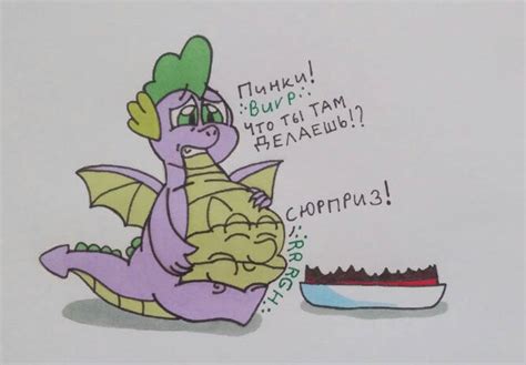 suggestive artistgameponygirl spike dragon belly burp