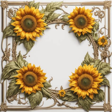 Download Ai Generated Sunflowers Frame Royalty Free Stock Illustration Image Pixabay