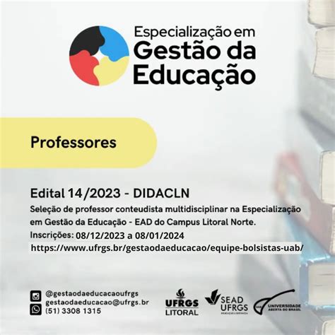 Publicado Edital de Seleção para Professor Conteudista no Curso de