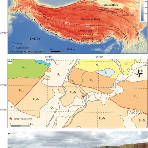 (a) Digital elevation map of the Tibetan Plateau and adjacent areas.... | Download Scientific ...