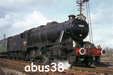 ORIGINAL STEAM RAILWAY Slide Of A LMS Class 8 48309 At Shepton Mallet