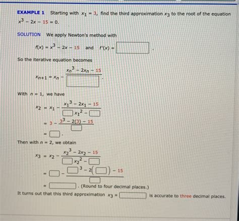 Solved EXAMPLE 1 Starting With X1 3 Find The Third Chegg