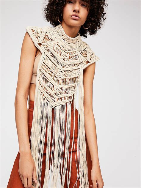 Hosu Macrame Body Piece From Free People Macrame Clothes Macrame