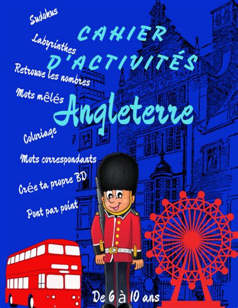 Buy Cahier d activités Angleterre 120 pages de jeux et solutions pour