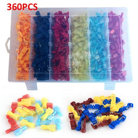 Buy IDH 360pcs T Tap Wire Connectors Self Stripping Wire Terminals Male