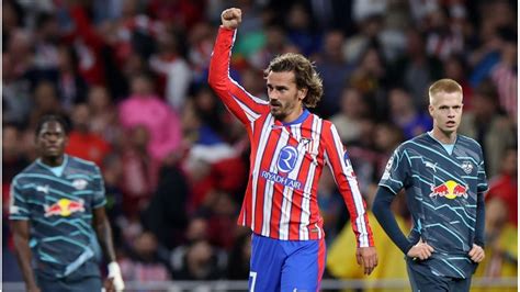 Atlético de Madrid logró un agónico triunfo en su debut ante Leipzig