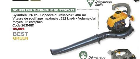 Promo Souffleur Thermique Bg St Best Green Chez Bricomarch