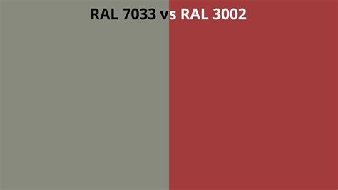 Ral 7033 Vs 3002 Ral Colour Chart Uk