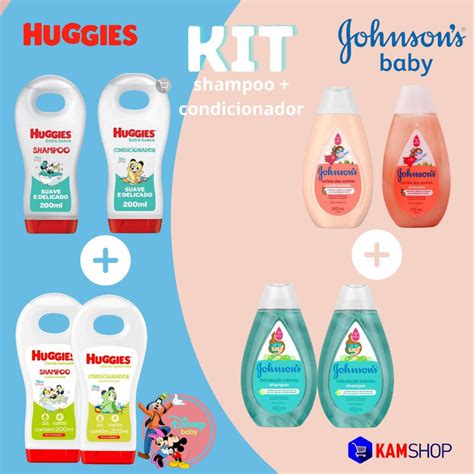 Kit Shampoo E Condicionador Huggies Johnsons Baby Barato Extra Suave