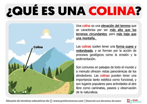 Qué es una Colina Definición de Colina