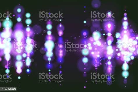 Blue Bokeh Sparkle Glitter Lights Luxury Glamor Background Abstract