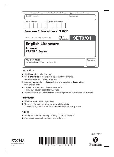 EDEXCEL GCSE ENGLISH LITERATURE 2022 PAPER 2 OPTION 2 QP