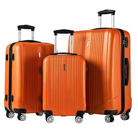 Luggage Set 3 Piece Set Suitcase set with TSA Lock Spinner Hard shell ...