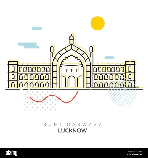 Lucknow City - Rumi Darwaza Icon as EPS 10 File Stock Vector Image ...