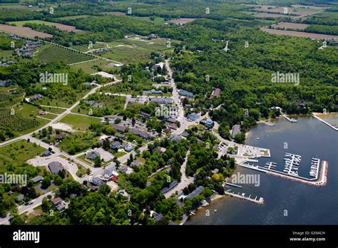 Aerial View Of Egg Harbor Door County Wisconsin Stock Photo Alamy