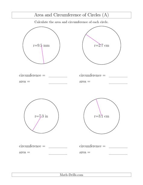 Area Of Circles And Sectors Worksheet