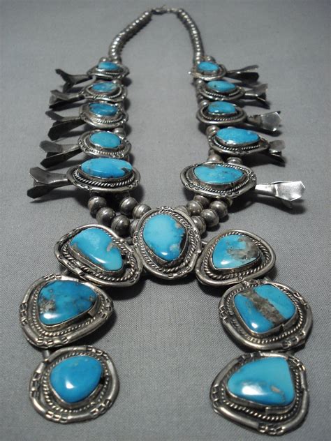 Rare Vintage Native American Jewelry Navajo Turquoise Sterling Silver ...