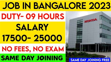 Bangalore Job Vacancy 2023 Job In Bangalore 2023 YouTube