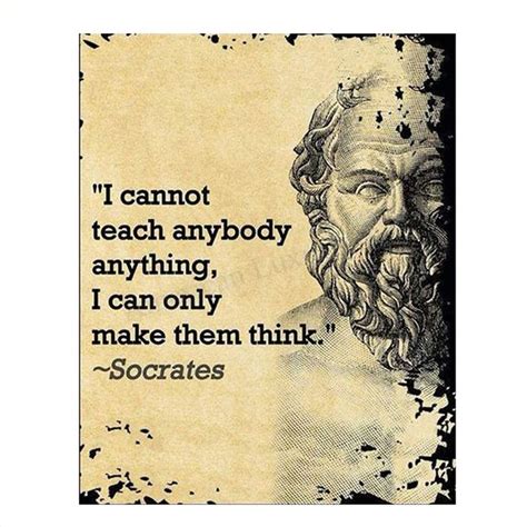 Socrates Quotes Wall Art I Cannot Teach I Can Only Make You Think