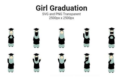 Faceless Muslim Girl Graduation Graphic By Yuliani · Creative Fabrica