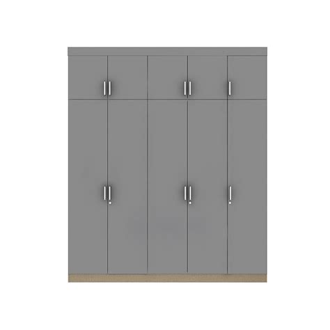 A 5 Door Wardrobe Finished With A Light Grey Coloured Laminate Qarpentri