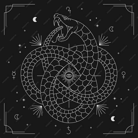 Illustration Du Symbole Ouroboros Vecteur Premium