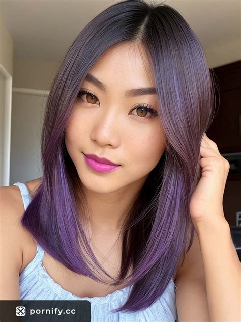 Female Japanese Teen Tear Drop Breast Big Slim Brunette Angry Front Straddling Bedroom Purple