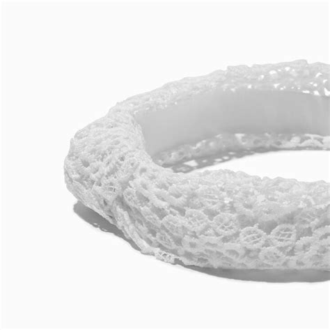 White Eyelet Knotted Headband Claires Us