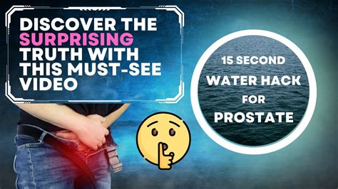 15 Second WATER HACK For Prostate Health Enlarged Prostate