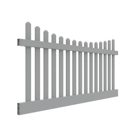 Freedom Lennox 4 Ft H X 8 Ft W Gray Vinyl Fence Panel In The Vinyl Fencing Department At