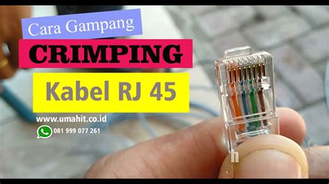 Cara Gampang Crimping Kabel RJ 45 Cat 5 Atau Cat 6 YouTube