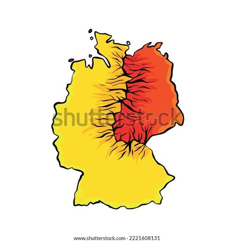 West East Germany Historical Border European Stock Vector Royalty Free